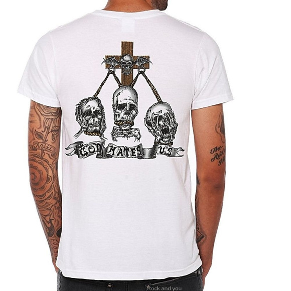 Avenged Sevenfold A7X God Hates Us metal rock Official T-Shirt S NWT - Picture 4 of 5